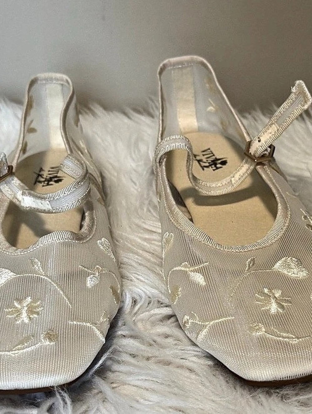 VIVAIA Margot Mary Jane — Healing Garden Special Edition Floral Flats Cream